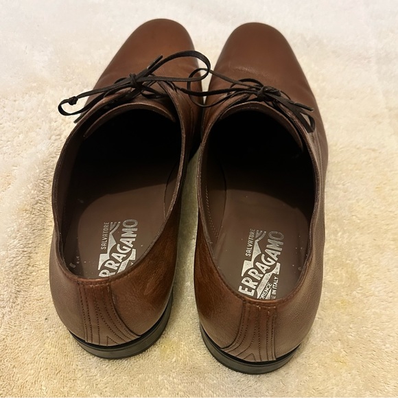 Salvador Ferragamo Mens Brown lace-ups 10.5 (US 11.5) - Picture 7 of 8
